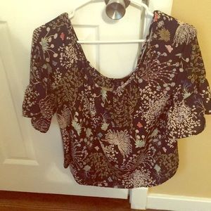 Off the shoulder patterned blouse